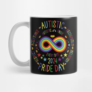 Autistic Pride Day 2024 Autism Men Women Family Kids Friends Mug